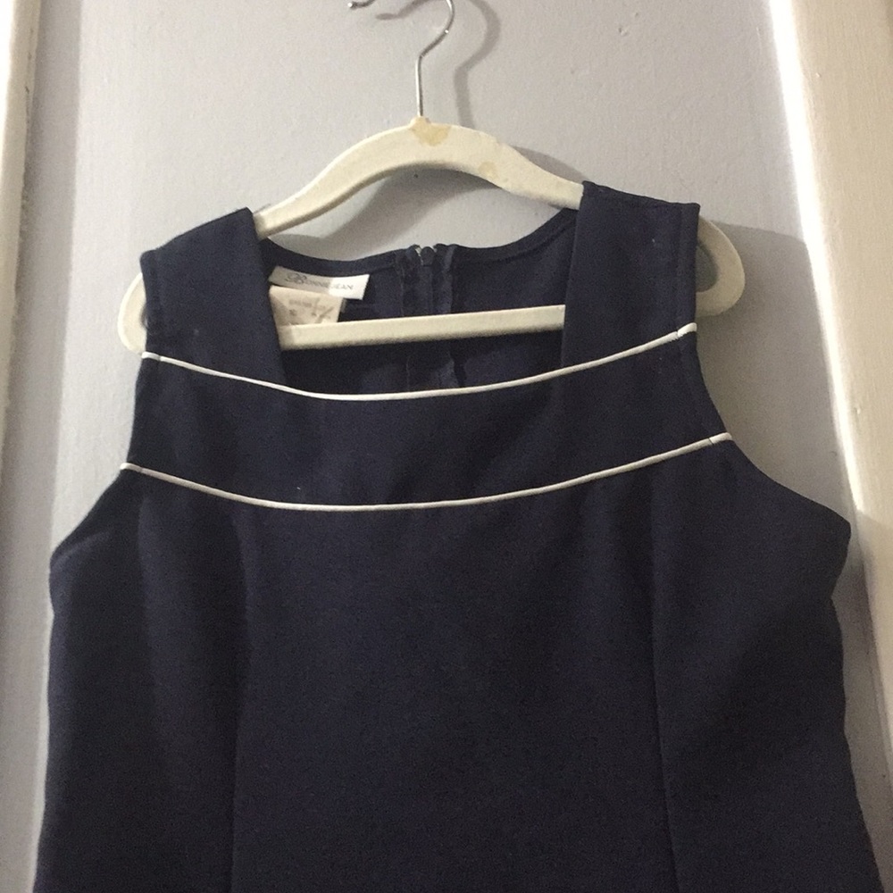 Kids dress size 10 navyblue white stripes